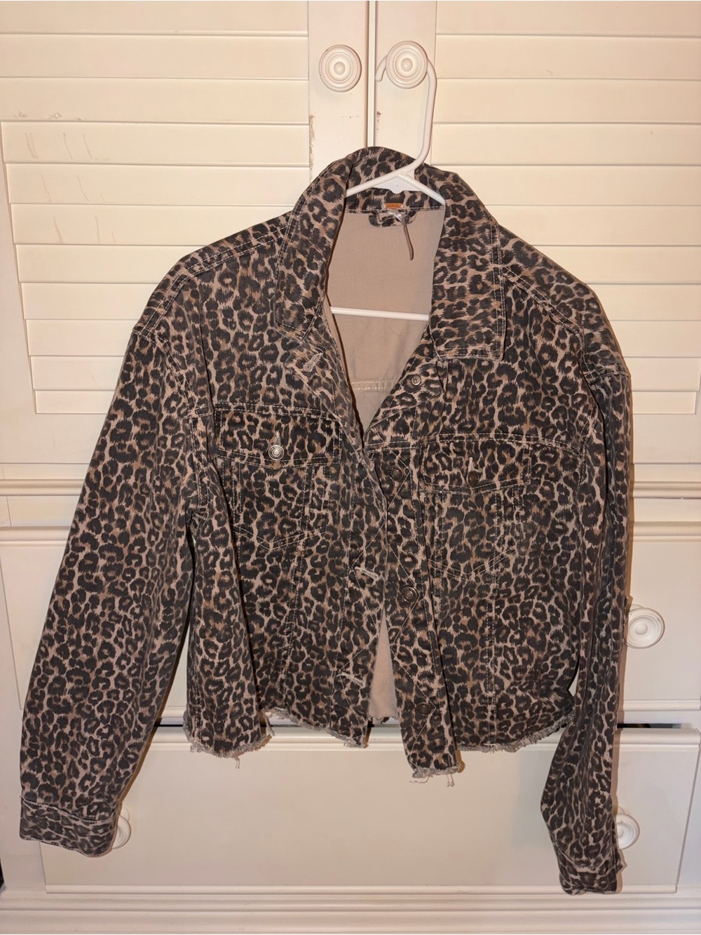 Free people leopard print jacket